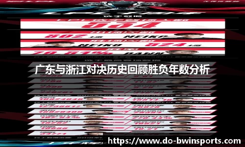 广东与浙江对决历史回顾胜负年数分析